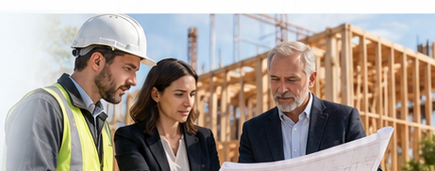 Project specialists reviewing plans